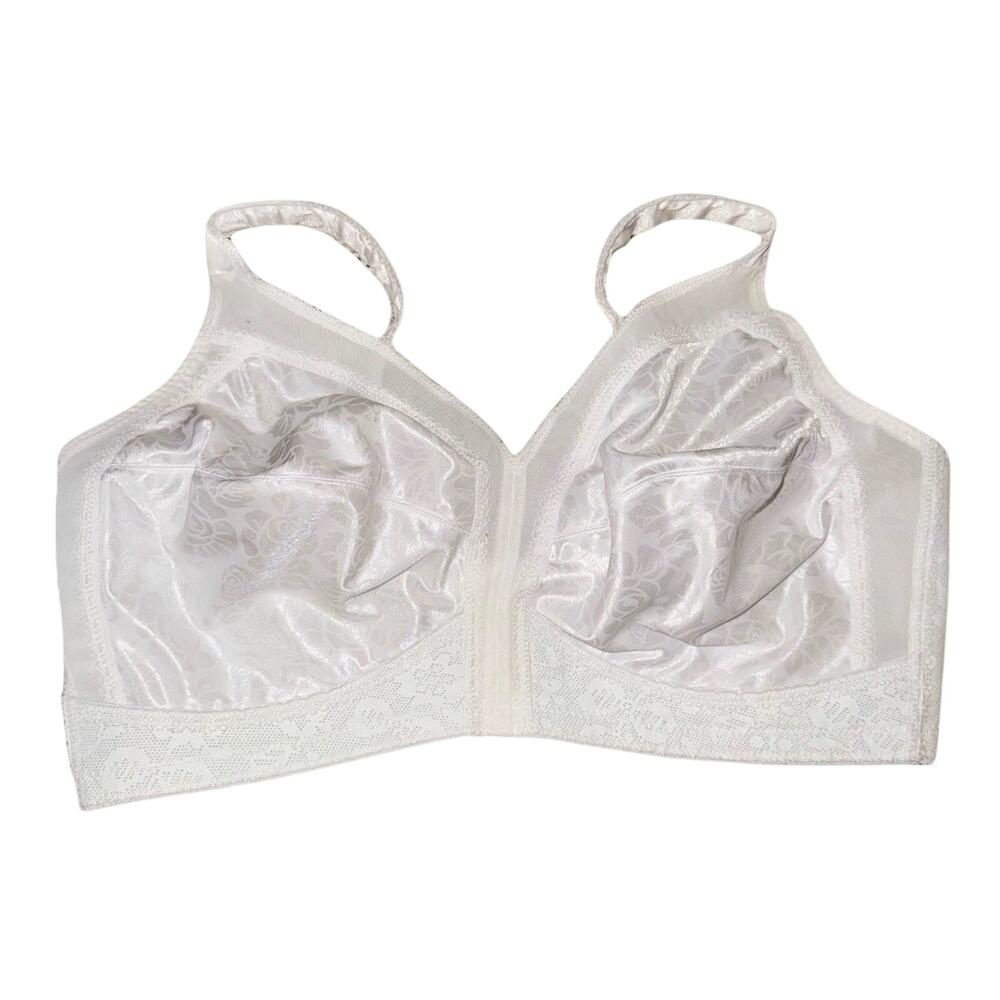 Playtex 18 Hour Original Comfort Strap Wirefree Bra 42D White 4693 Full Coverage